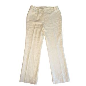 Bianca Nygard Business Casual HighRise Trouser Cream White Pants Size 12